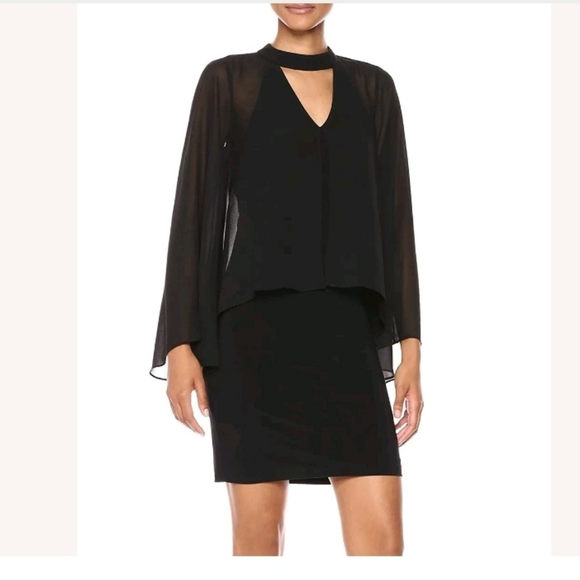 Laundry By Shelli Segal Dresses & Skirts - NWT LAUNDRY SHELLY SEGAL Chiffon caped dress FORMAL wedding guest